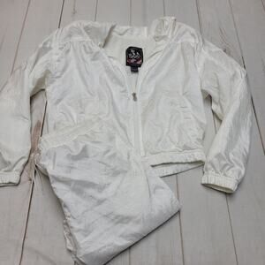 Vintage Jc Penneys USA olympics two piece tracksuit white jogging suit